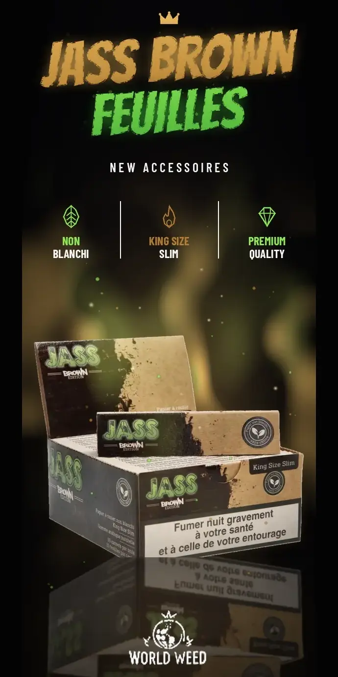Feuilles JASS Brown King Size Slim — accessoires CBD WorldWeed