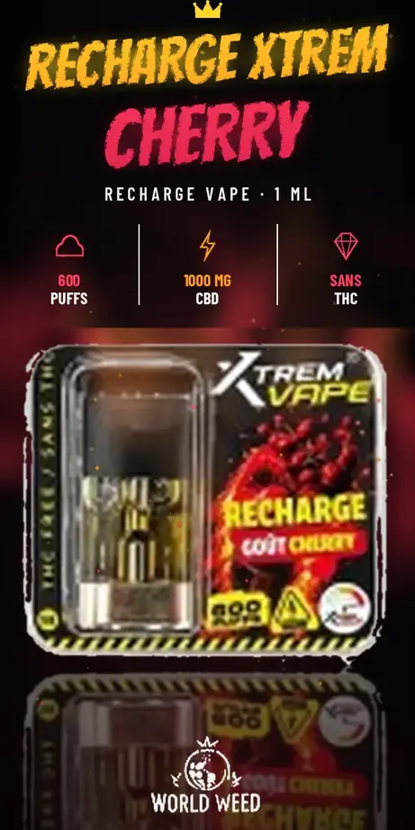 Recharge Xtrem Vape Cherry — vapes CBD WorldWeed