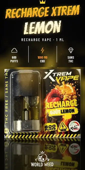 Recharge Xtrem Vape Lemon — vapes CBD